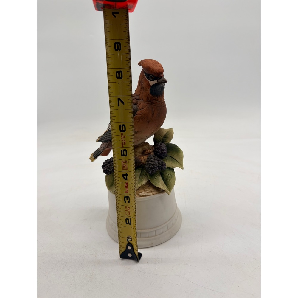 VTG  Porcelain Bird Figurine Lot of 3 Homco Doves Lefton Bobolink Cedar Waxwing - Picture 8 of 9